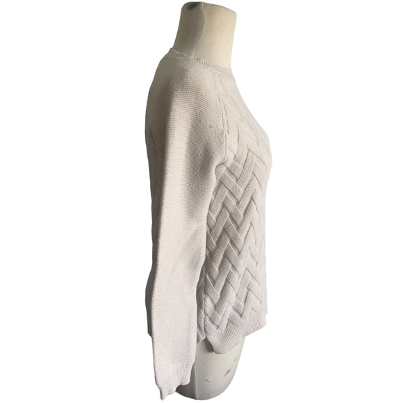 Cyrus White Cable Knit Sweater - Picture 2 of 4